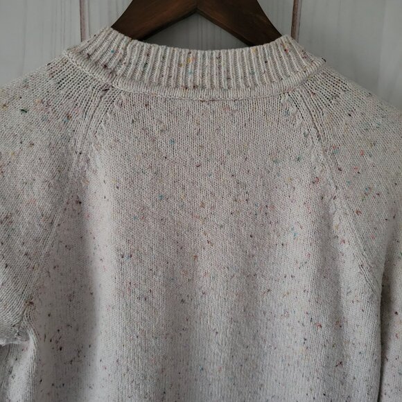 Loft Speckled Pullover Tunic Sweater, Women’s M, Long Sleeve, Cream w/ Multi EUC - Picture 7 of 11